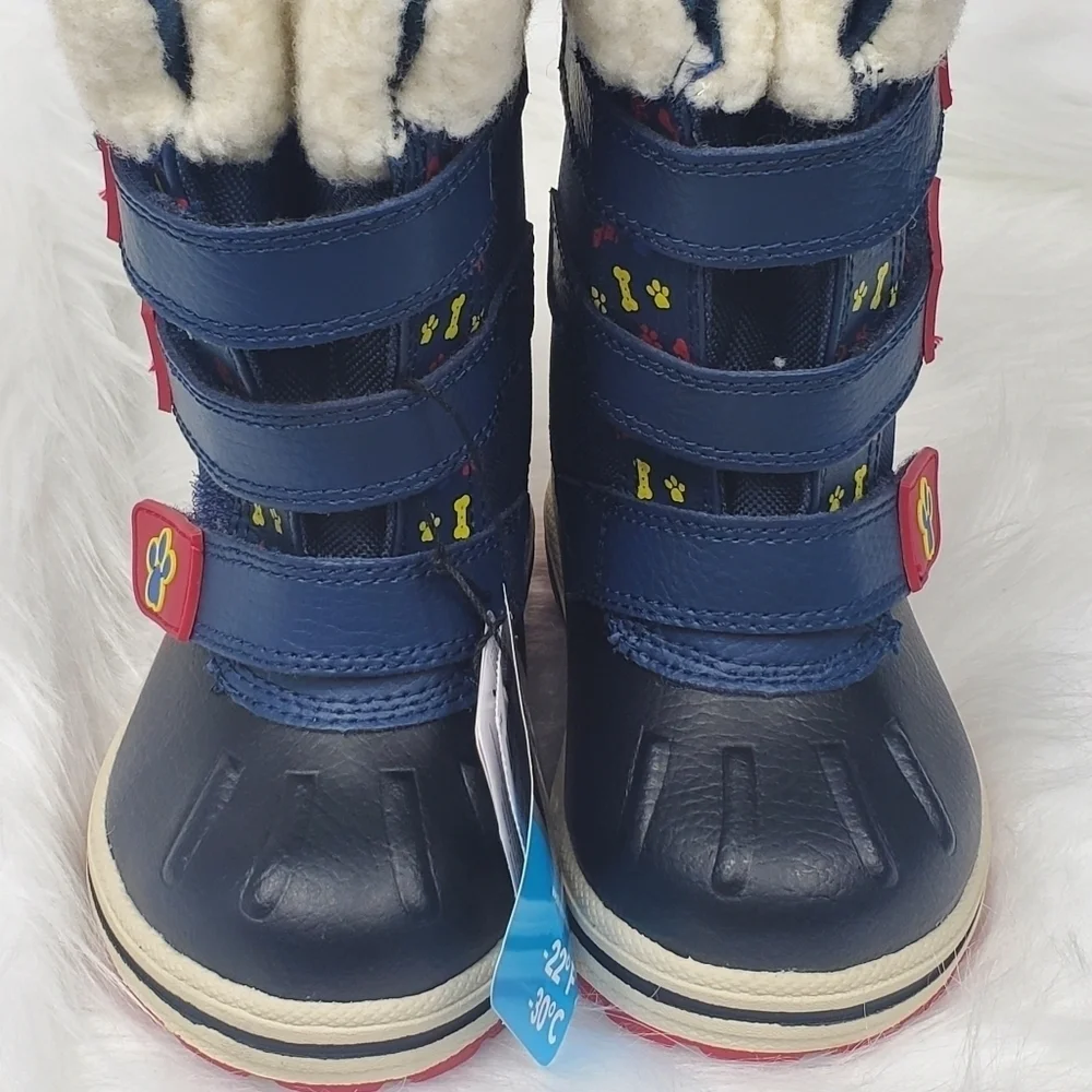 Boys Paw Patrol Multicolored Thermolite Snow Winter Boots Size 5 -22F Stay Warm.
